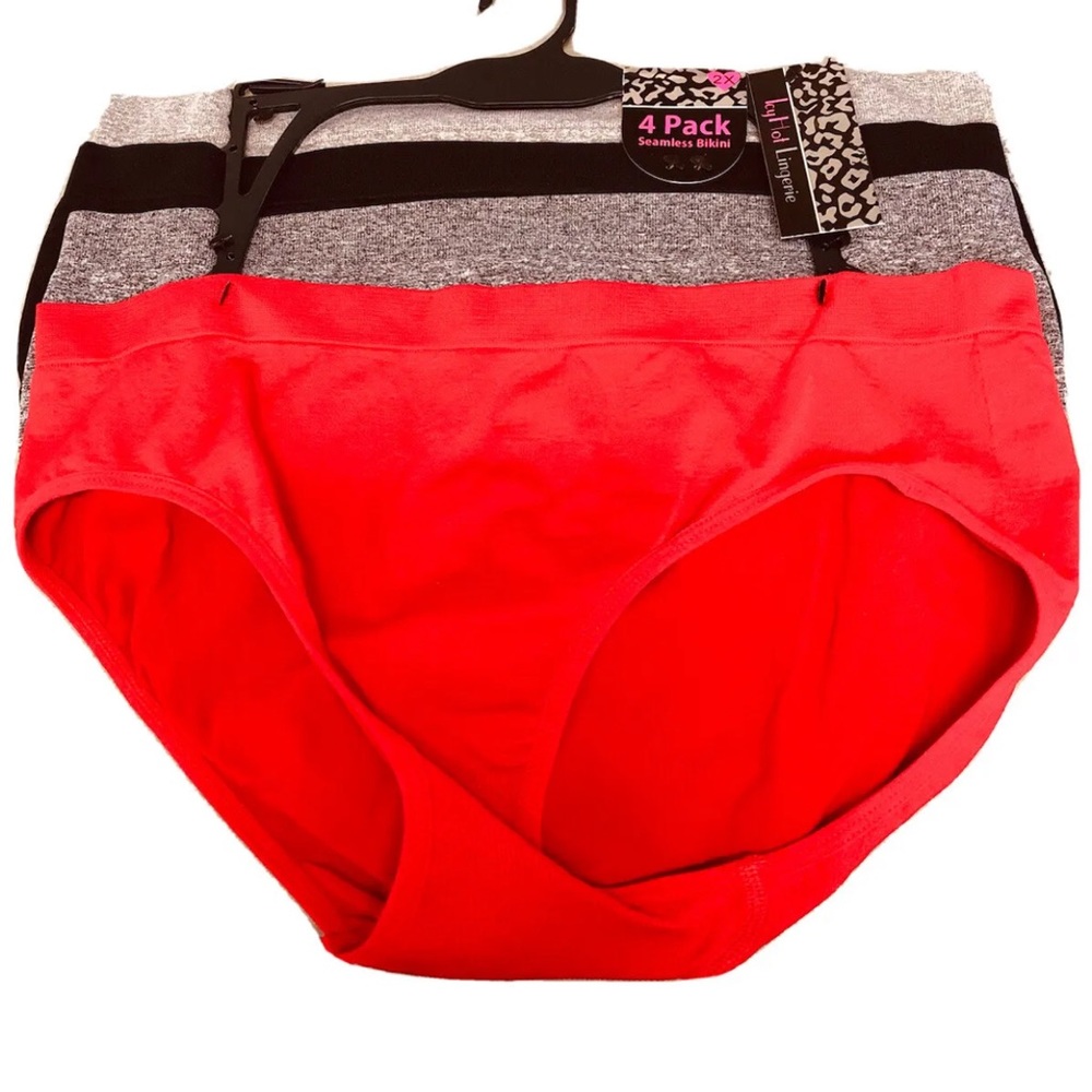 Women Ladies Icy Hot 4 Pack Seamless Bikini Panties Underwear Size 2XL NWT